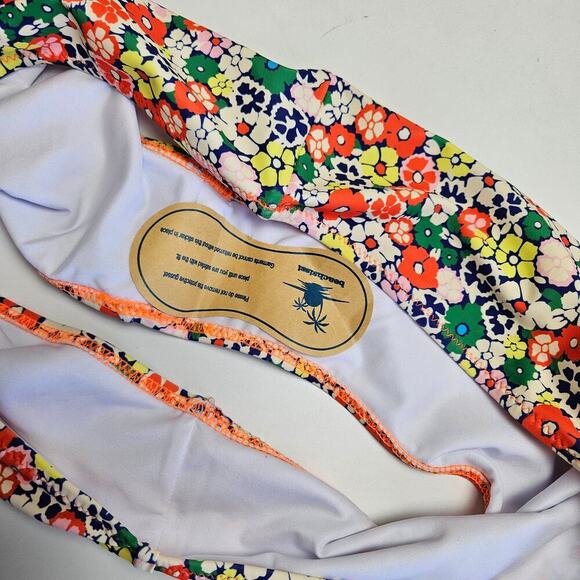 NWOT Beachsissi Retro Floral Bikini Bottoms XL Orange‎ Blue Pink NEW - Picture 4 of 5